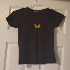 Black butterfly Brandy Melville top